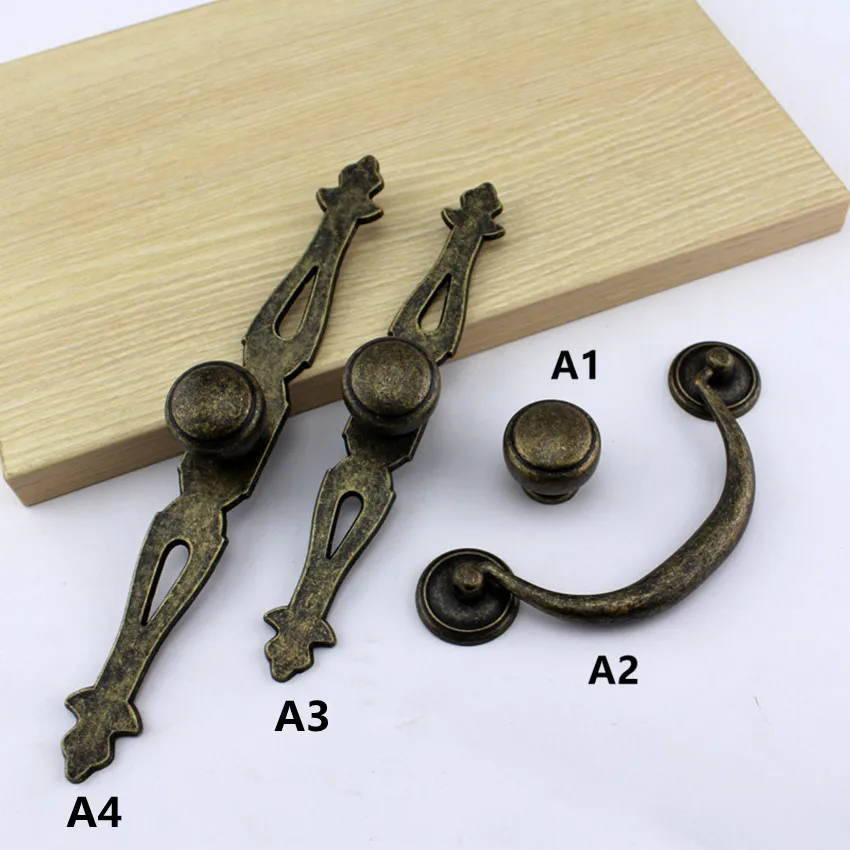 Винтажная бронзовая ручка для туалетного столика современный простой черный