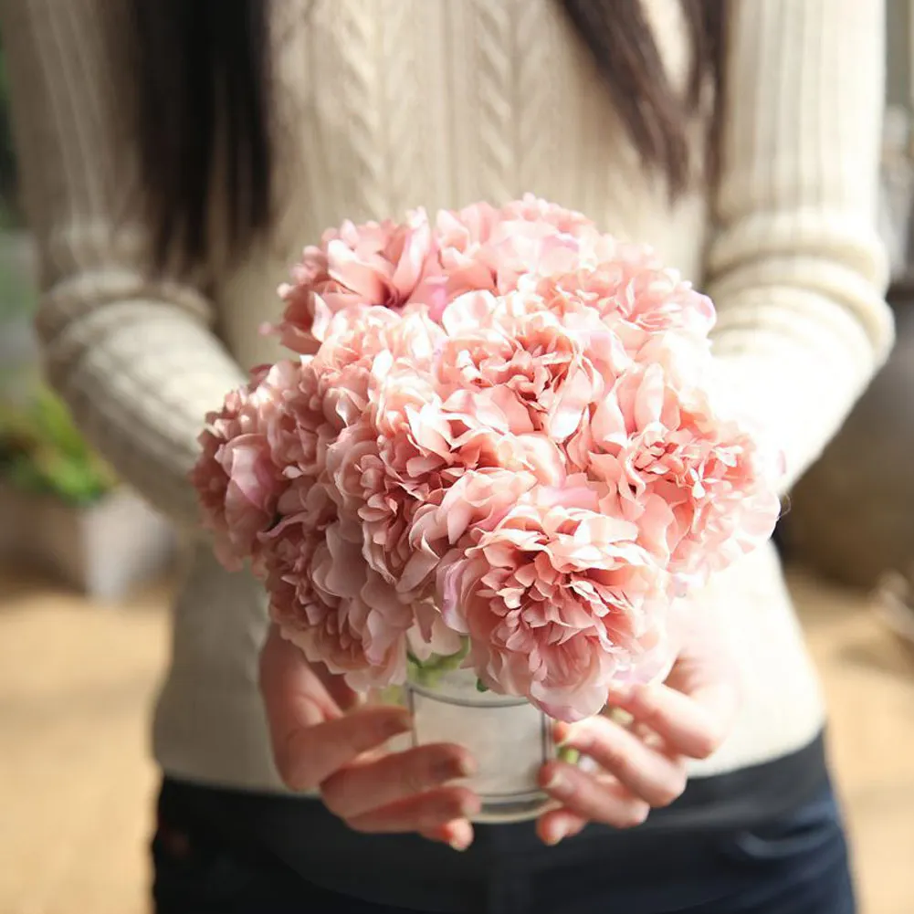 Свадебный свадебный букет с искусственным пионом шелковые искусственные цветы