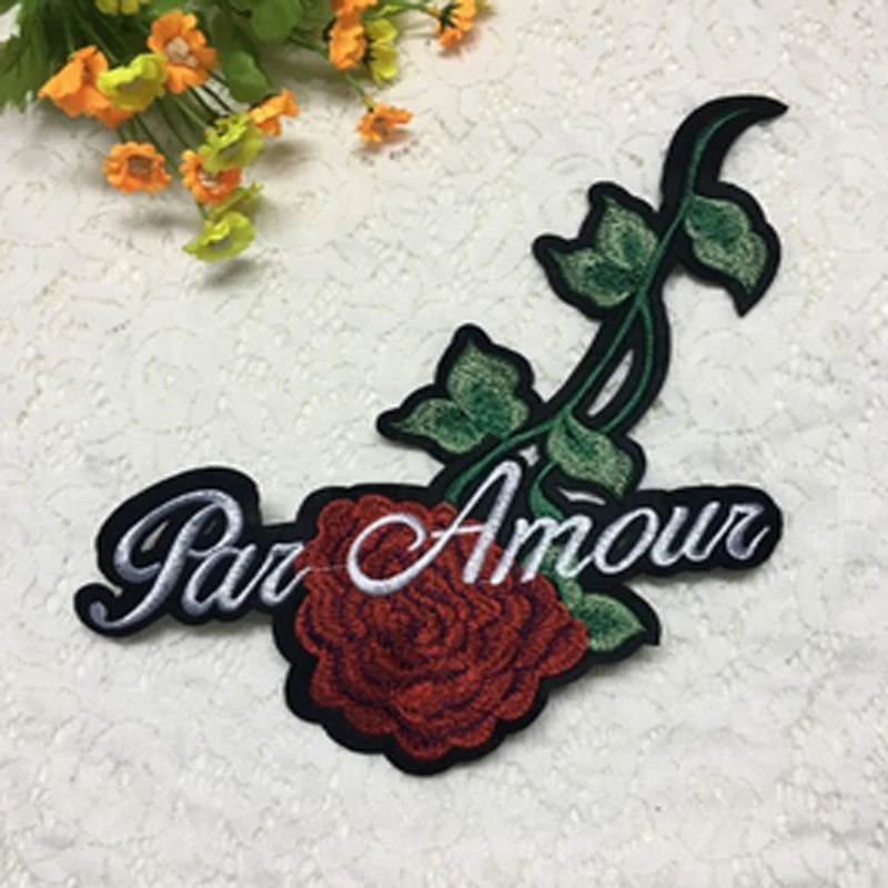 Fashion Rose Embroidered flower patch Clothing accessories Sweater Jacket Patch Decoration DIY Pants repair Stickers decoration | Дом и сад