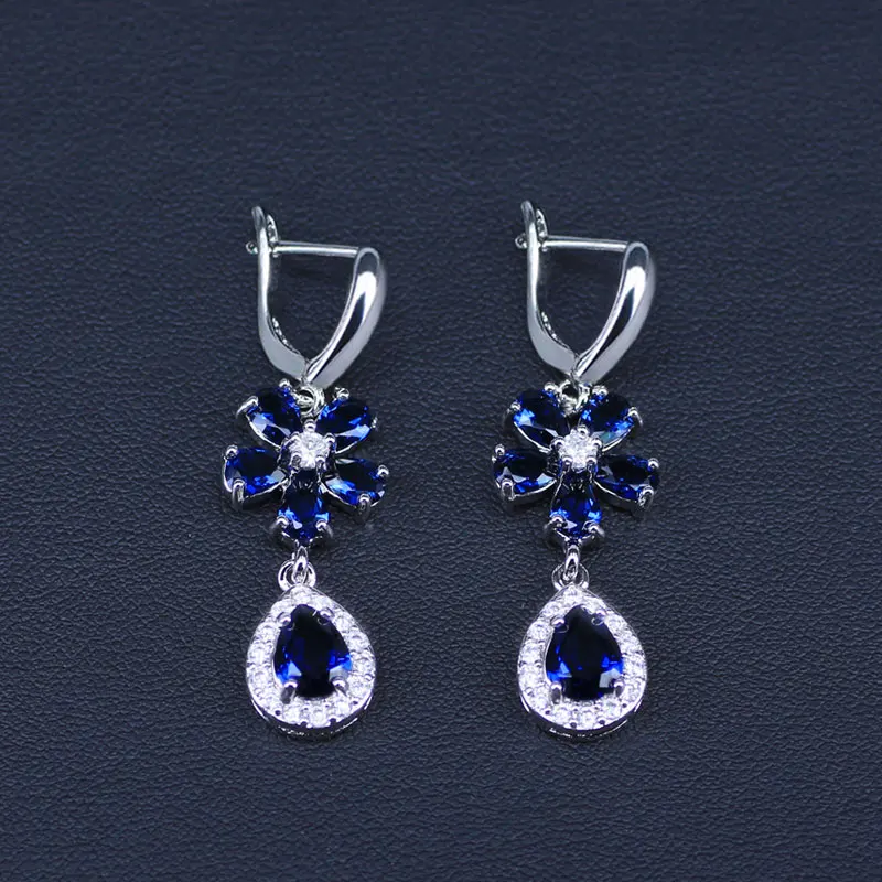 Набор украшений для женщин набор из 4 предметов ожерелье с белыми фианитами и