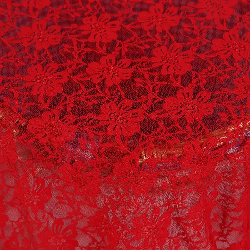 Small Chrysanthemum Embroidery Lace Fabric DIY Apparel Sewing 150cm Wide Nylon Spandex Elastic Hollow | Дом и сад