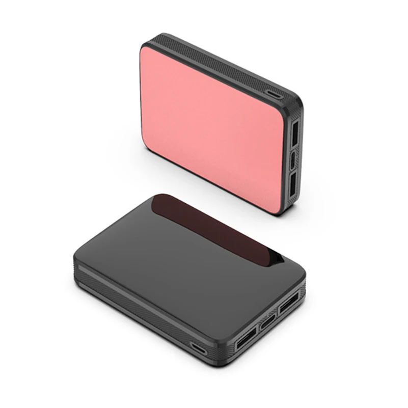 Rosy Golden 10000 мАч портативный мини банк питания двойной USB зеркальный экран цифровой дисплей быстрое зарядное устройство повербанк внешний аккумулятор блок питания - Цвет: Rosy Golden