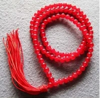 LL &lt0348 Тибет буддийский 108 красный бисер Молитва Мала ожерелье цвет мода