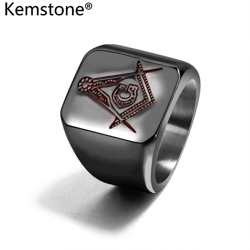 Мужское кольцо kemstone из нержавеющей стали серебристого/золотого/черного цвета