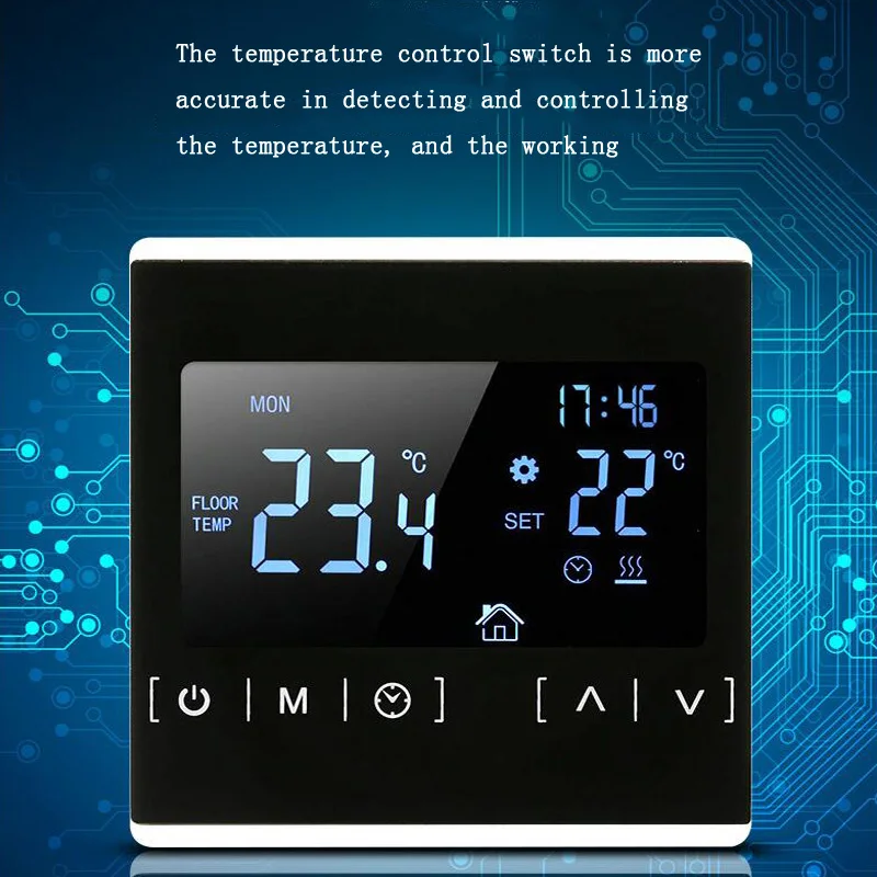 Термостат для теплого пола с двойным температурным режимом и сенсорным
