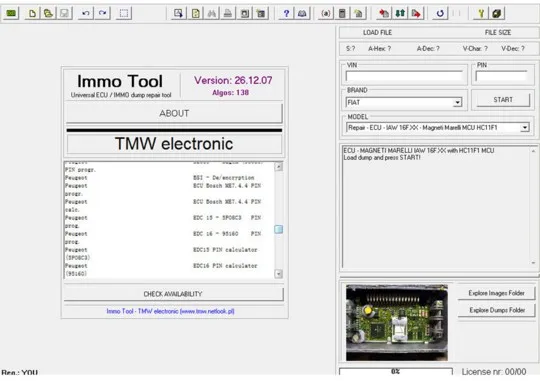 ECU Immo инструмент Ремонтное программное обеспечение иммобилайзер V26.12.2007