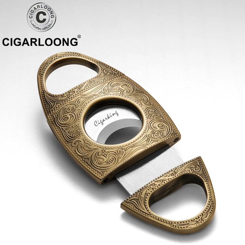 CIAGARLOONG ножницы для сигар металлический нож из нержавеющей стали с двойным