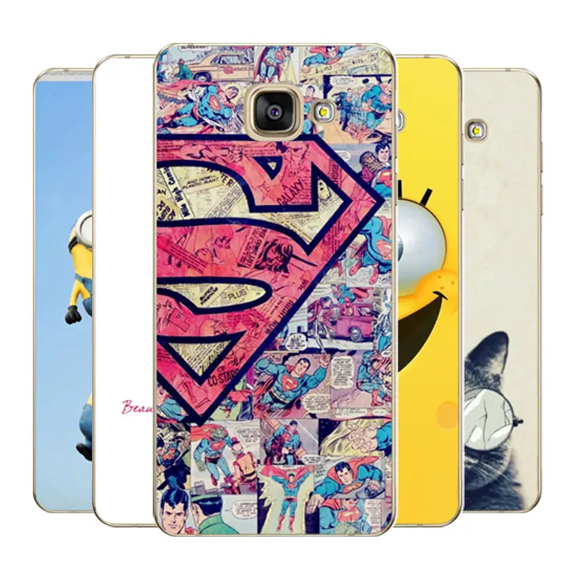 New Luxury 22 Patterns Transparent Colored Drawing Plastic Hard Case Cover For Samsung Galaxy A3 2016 A310F A310 A3100 4.7 inch |