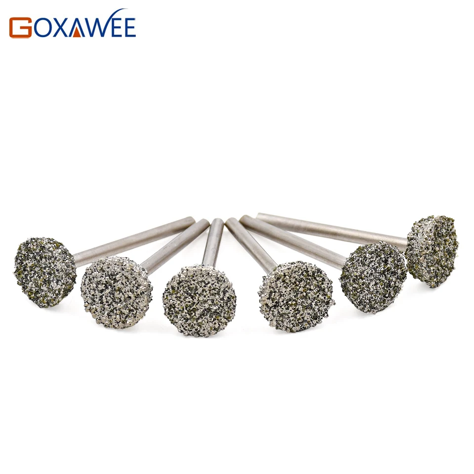 GOXAWEE 6pcs Magnetic Sanding E Needle Diamond Grinding Jade Carving For Dremel Accessories 10/12/14/16mm | Инструменты