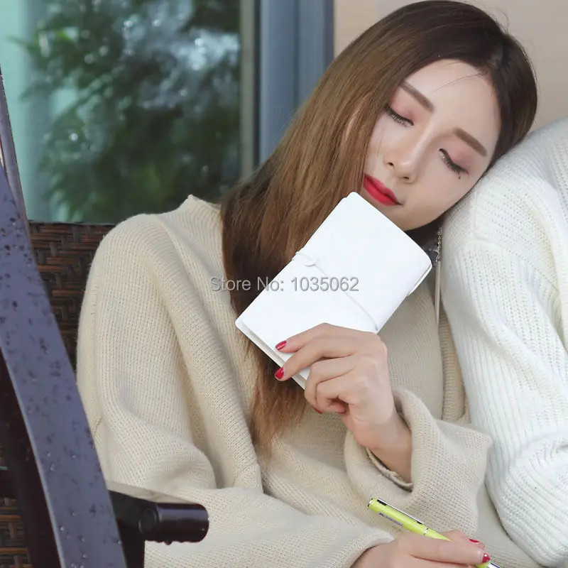 Черный розовый оранжевый зеленый A6 винтажный дорожный дневник из искусственной