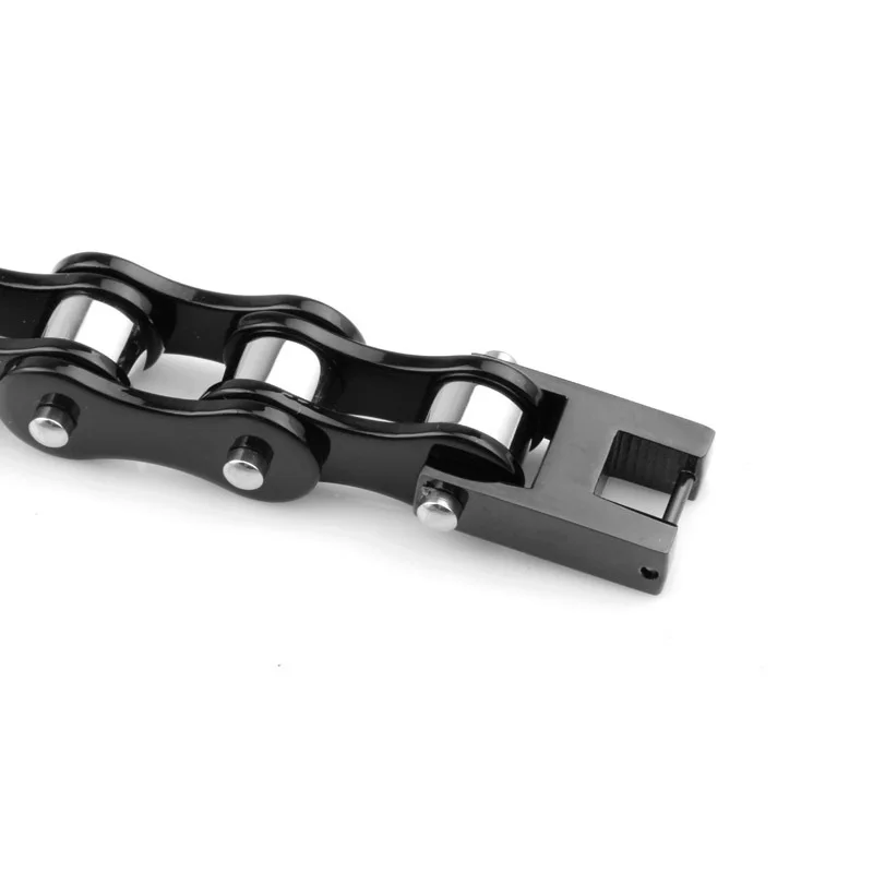 Oulai777 2019 черный велосипедный мужской браслет цепочка из нержавеющей стали
