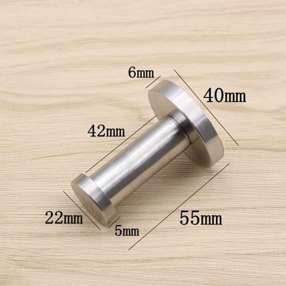 10 шт. гладкая Нержавеющая Сталь цилиндрическая настенная вешалка настенный крюк