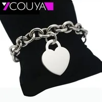 Fashion 316L Stainless Steel Cuff Bracelets and Bangles Silver Color Shiny Femininas Wide Big Bangles Hot Sale Bijoux For Women