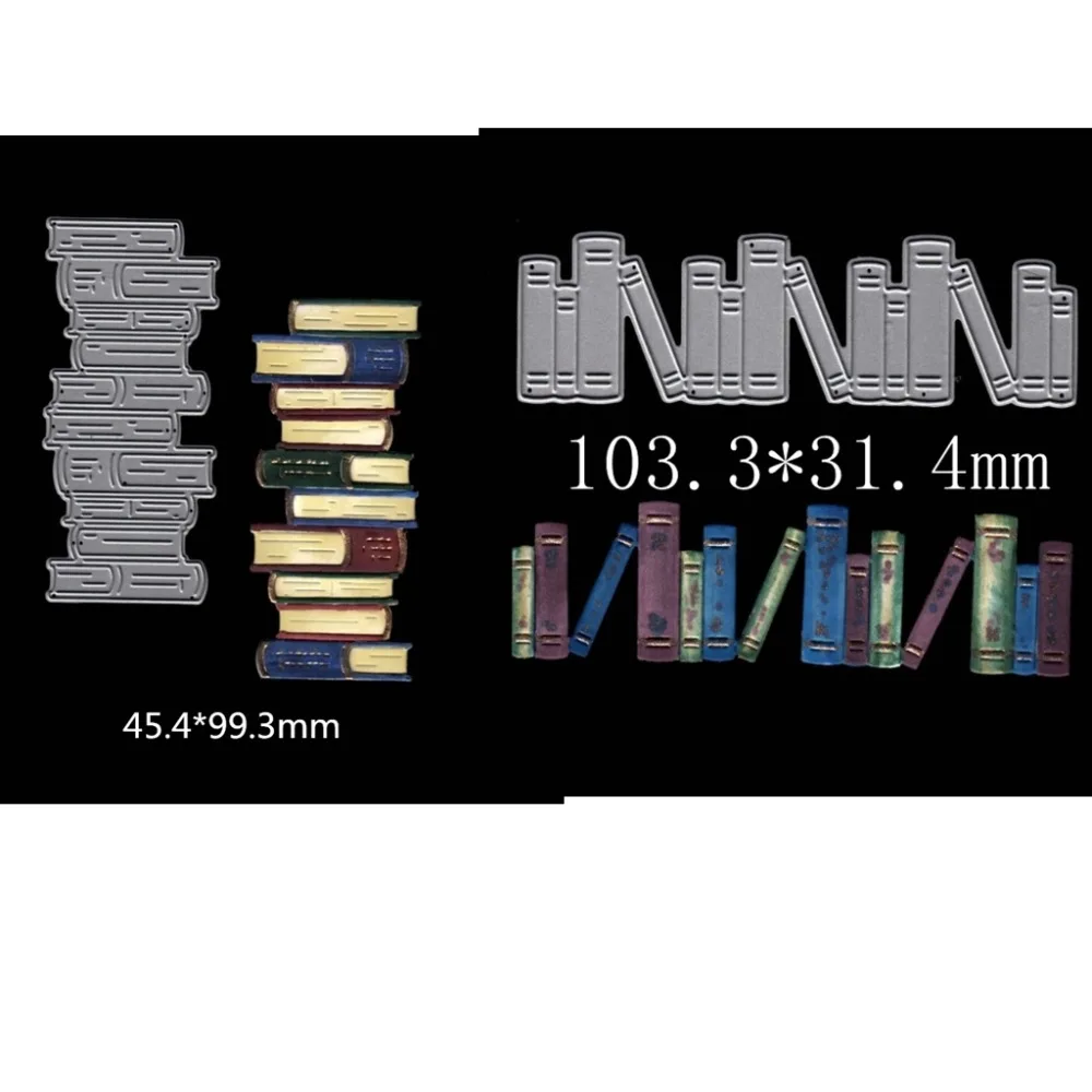 

Books Heap UP Shape Metal Cutting Dies Stencil Scrapbook Album Embossing For Gift Card Making Handcraft 2019