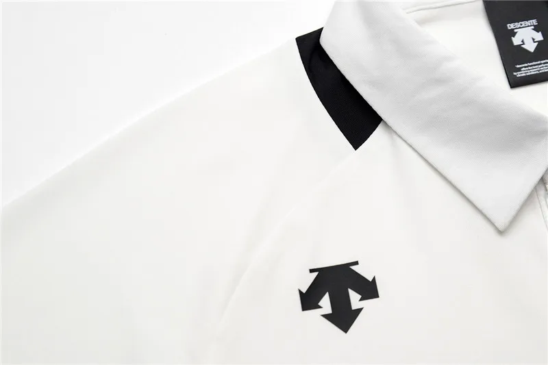 QMen Спортивная футболка с коротким рукавом DESCENTE Golf, 3 цвета, одежда для гольфа, S-XXL на выбор, свободная рубашка для гольфа