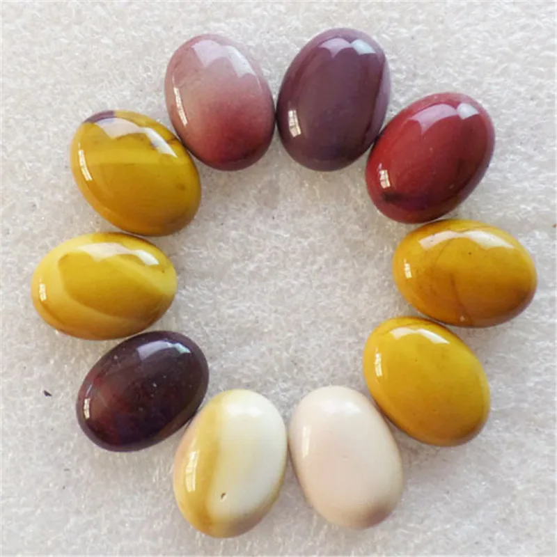 (10 шт./лот) оптовая продажа натуральный Mookaite драгоценный камень овальный кабошон