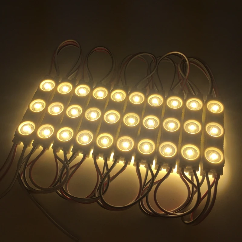Светодиодный модуль инжекторный DC12V 1,5 W 3 светодиодный 150lm 66 мм* 15 мм, алюминиевая печатная плата супер светодиодный модуль для знак высокой яркости