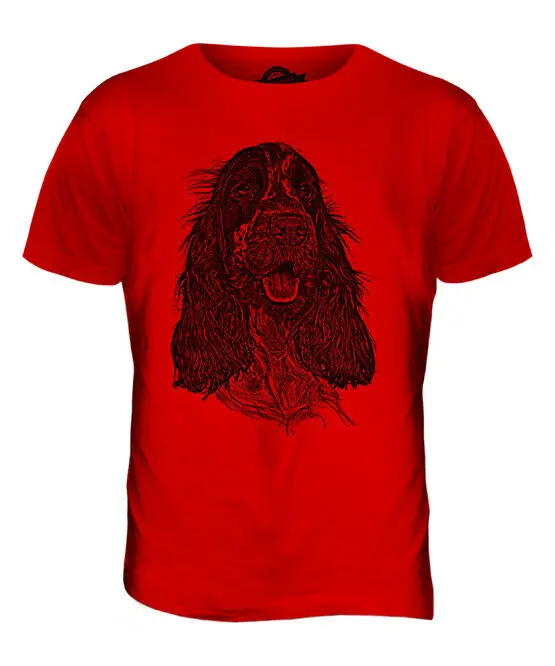 Английский кокер спаниель эскиз Мужская футболка с принтом Топ отличный подарок