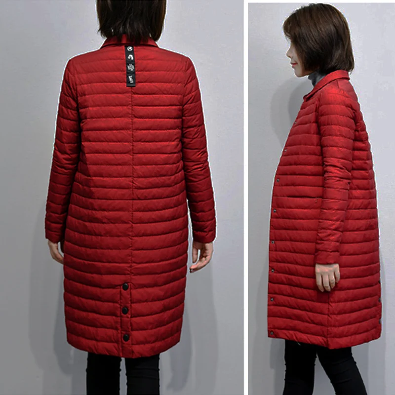 Новинка искусственное пальто ультратеплая куртка на белом утином пуху длинное