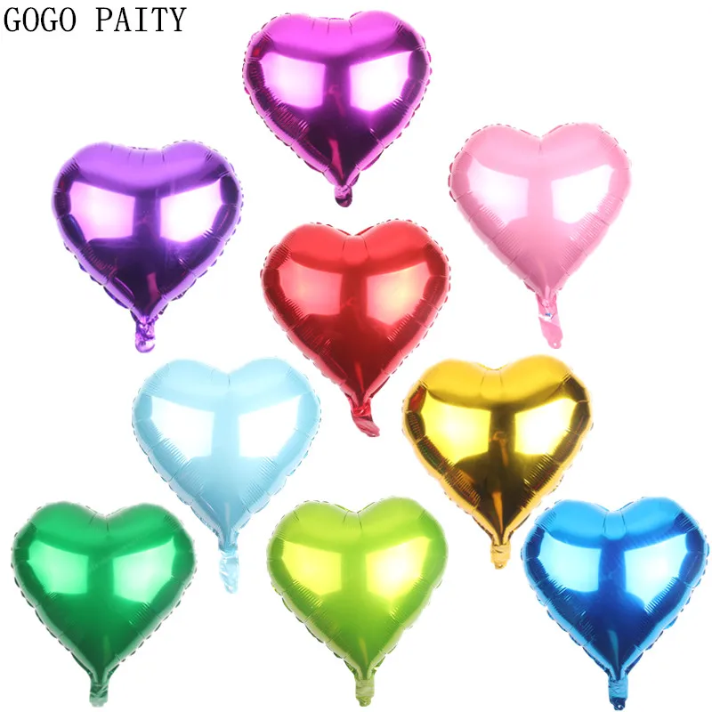 GOGO PAITY 10 шт./лот монохромный алюминиевый шар в форме сердца дюймов для свадьбы дня