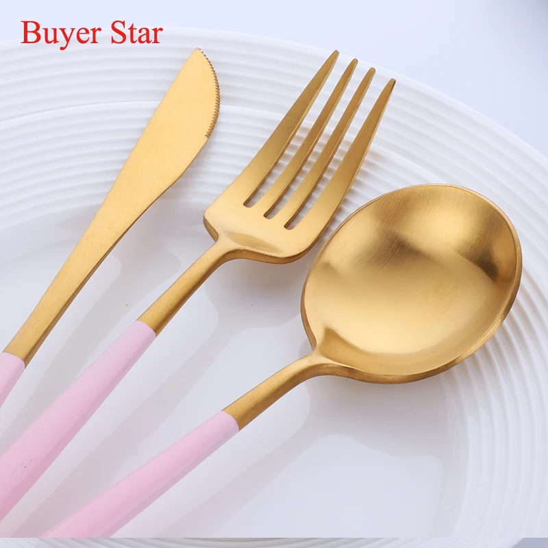 4 шт Лидер продаж Нержавеющая сталь набор посуды высокого Класс Западной ужин