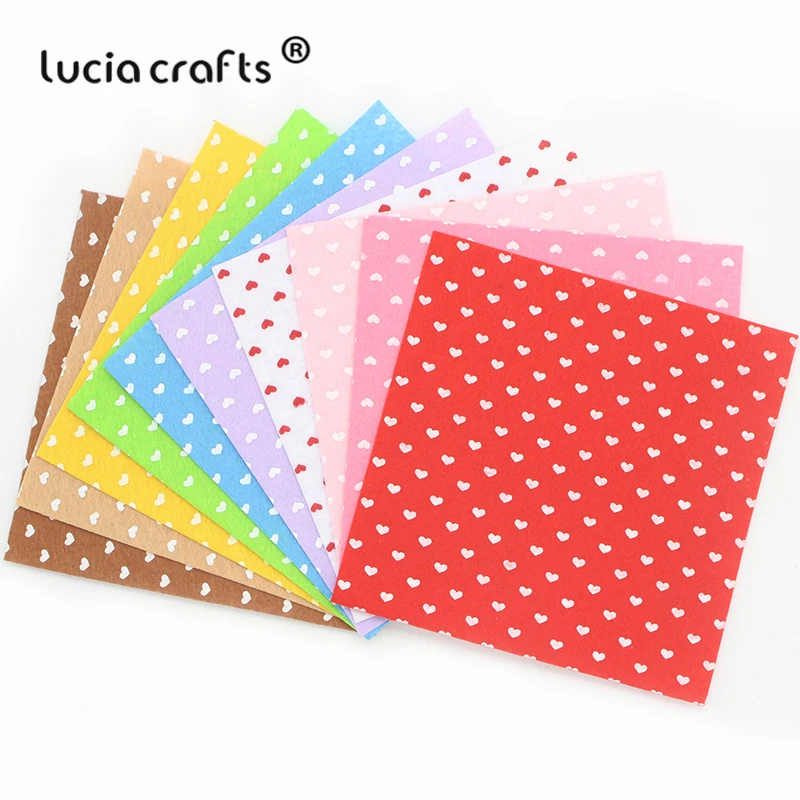 Lucia crafts 10 шт. 15*15 см полиэстер; нетканый войлочная ткань DIY Ручная работа шитье украшения Материал B0602