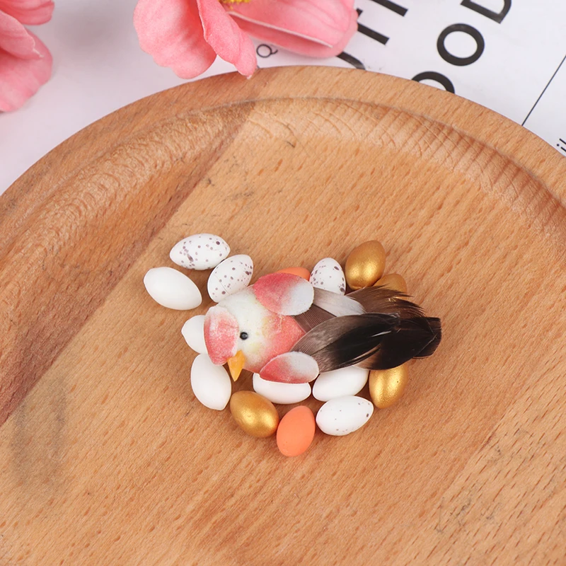 

5pcs cute mini bird egg pigeon egg model painting tutorial, DIY micro-landscape decoration craft bubble simulation egg