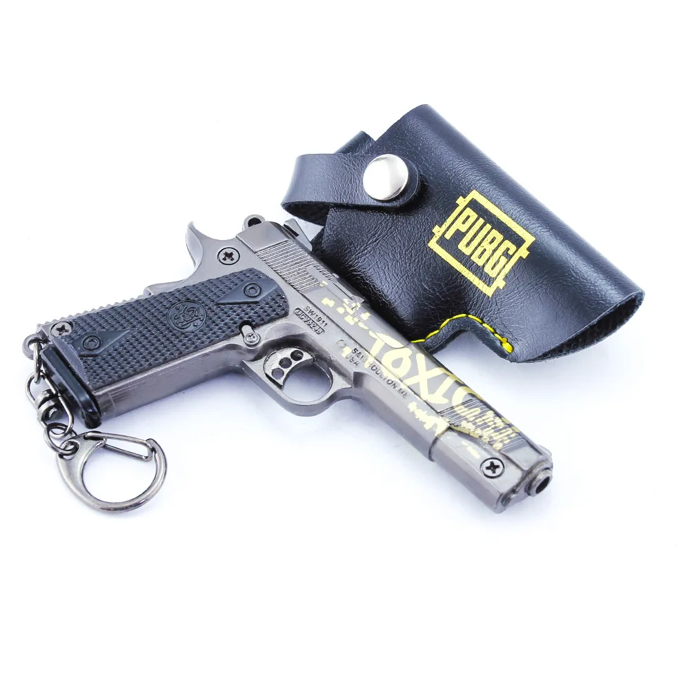 Playerunknown's боя PUBG P1911 M16A4 98k M762 G36C MP5K Косплэй реквизит серый цвет с красноватым отливом брелок игрушка 6 шт./компл