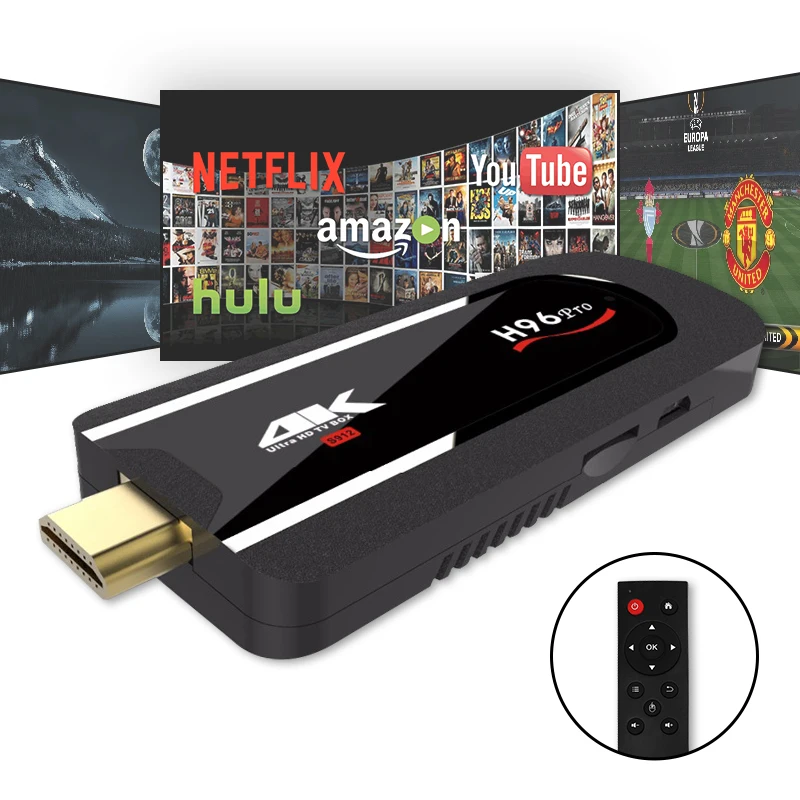 ТВ-приставка Восьмиядерный Amlogic S912 Smart Mini tv box Stick DDR3 2GB rom 16GB 2,4G Wifi HD2.0 BT4.1 Android 7,1 H96