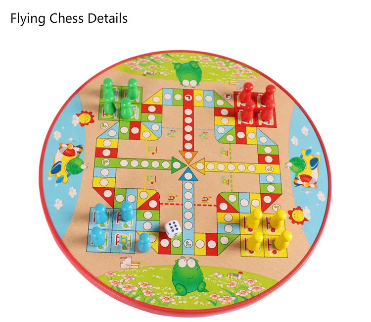 Деревянные пазлы Игрушки шашки Летающие шахматы детские игрушки для транинга