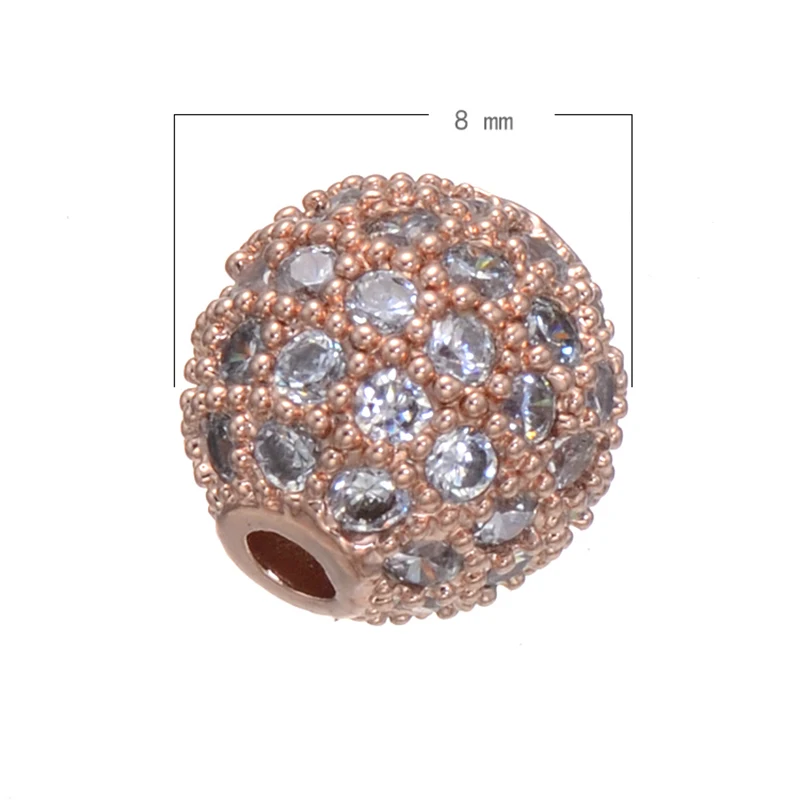 5 шт. поставки ювелирных изделий Сияющий Циркон шар бусины для самостоятельного