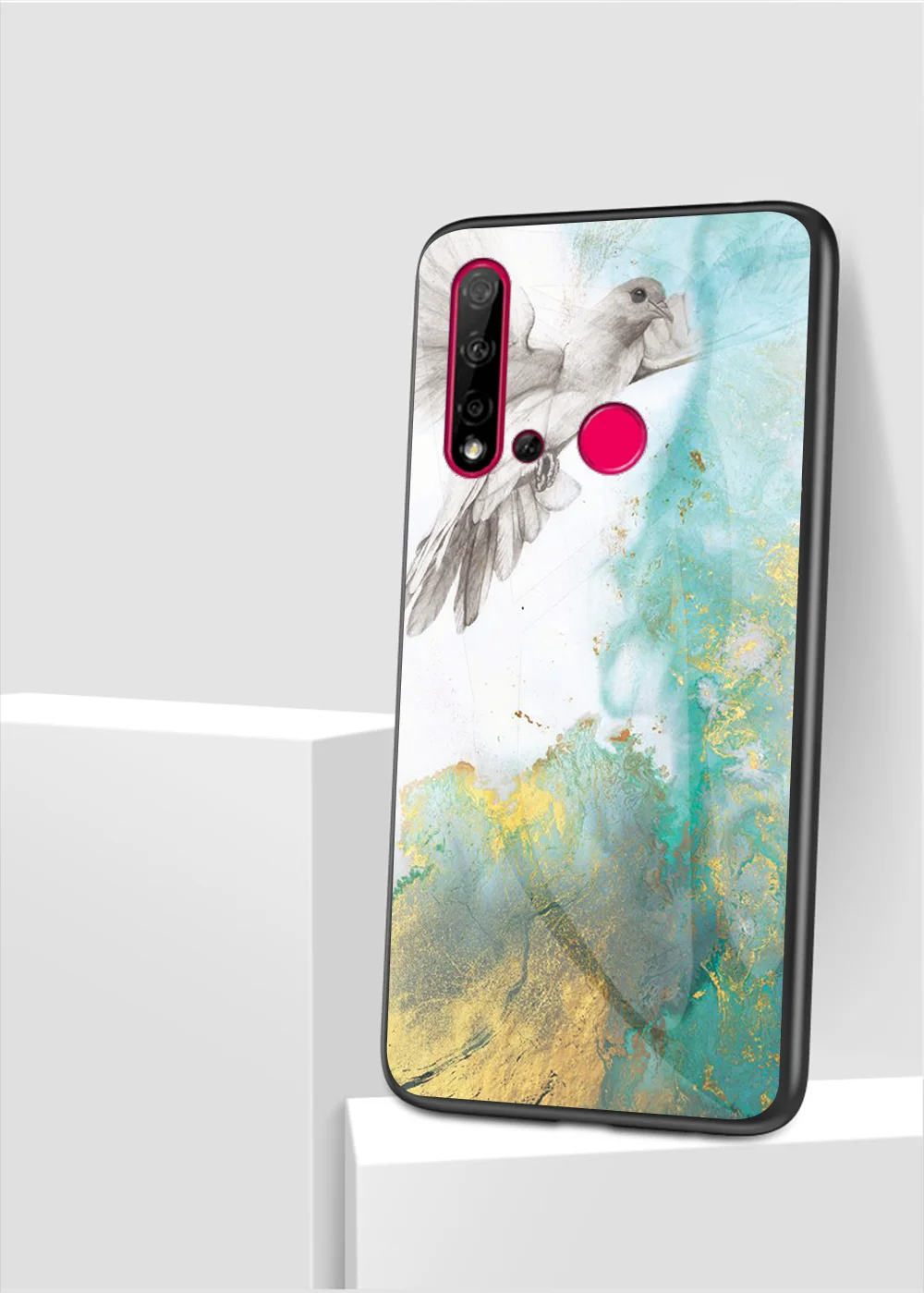 Модный чехол из закаленного стекла для huawei P20 Lite, мягкий силиконовый защитный чехол для телефона P20 Lite