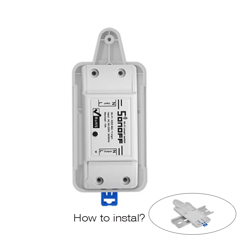 Itead Sonoff dr Din Rail чехол на лоток/умный дом беспроводной пульт дистанционного управления Переключатель Wifi реле синхронизации DIY Переключатель 10A