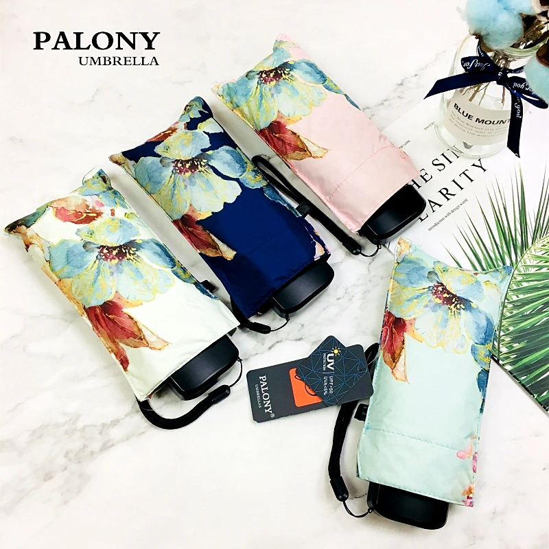 Карманный мини зонт PALONY дождевой маленький женский складной компактный