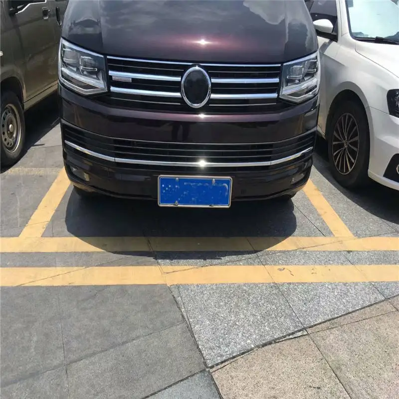 WELKINRY автомобильный чехол для Volkswagen Transporter T6 Caravelle ABS Хром Передняя головка Нижняя решетка гоночный гриль отделка