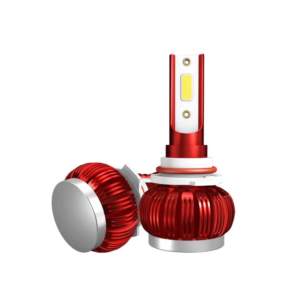 Ультра Маленький H1 Светодиодный автомобильный фара H4 H11 H8 H9 H7 9003 9005 9006 Лампа Освещение COB Свет 2018 12V 50W 6000K K1
