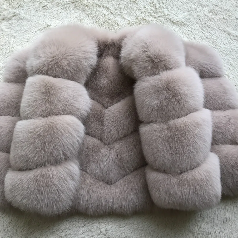 Новое зимнее пальто из натурального меха для женщин, брендовая модная куртка из натурального Лисьего меха, осенняя Женская одежда, пальто из натурального Лисьего меха