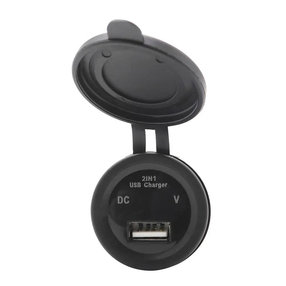 Автомобильная лодка мотоцикл 12В/24В 2.1A USB зарядное устройство гнездо светодиодное