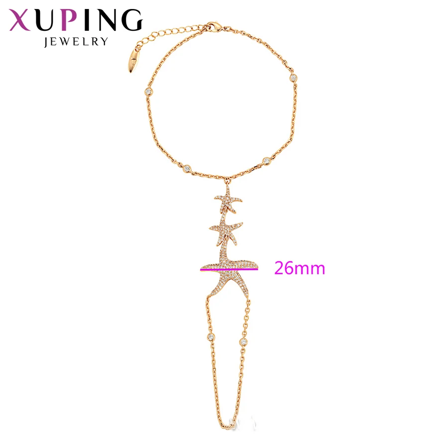 Xuping модный винтажный изысканный позолоченный Звездный браслет с синтетическим CZ