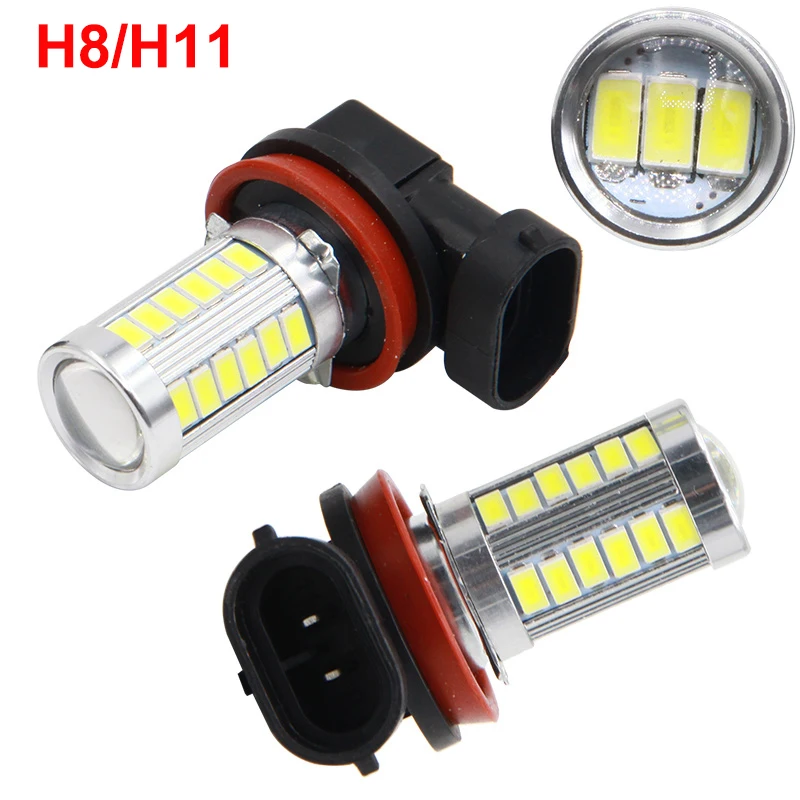 Kevanly 1 шт. автомобильный противотуманный фонарь H8 H11 Led 9005 Hb3 9006 Hb4 H4 H7 1157 P13w H16 5630 33SMD дневные ходовые огни светильник поворот Парковка лампы