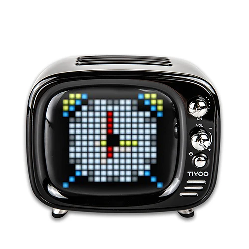 Divoom Pixel Tivoo портативный Tivoo Max открытый беспроводной Bluetooth динамик аудио Pixel Art светодиодный смарт-будильник с приложением - Цвет: Tivoo Black