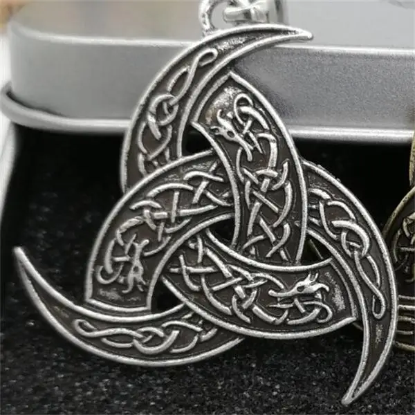 Anti-Silver Pendant Кельтский Узел Дракон амулет языческая подвеска в винтажном стиле Гламурные ювелирные изделия для мужчин ожерелье 1 шт - Окраска металла: Anti-Silver Pendant