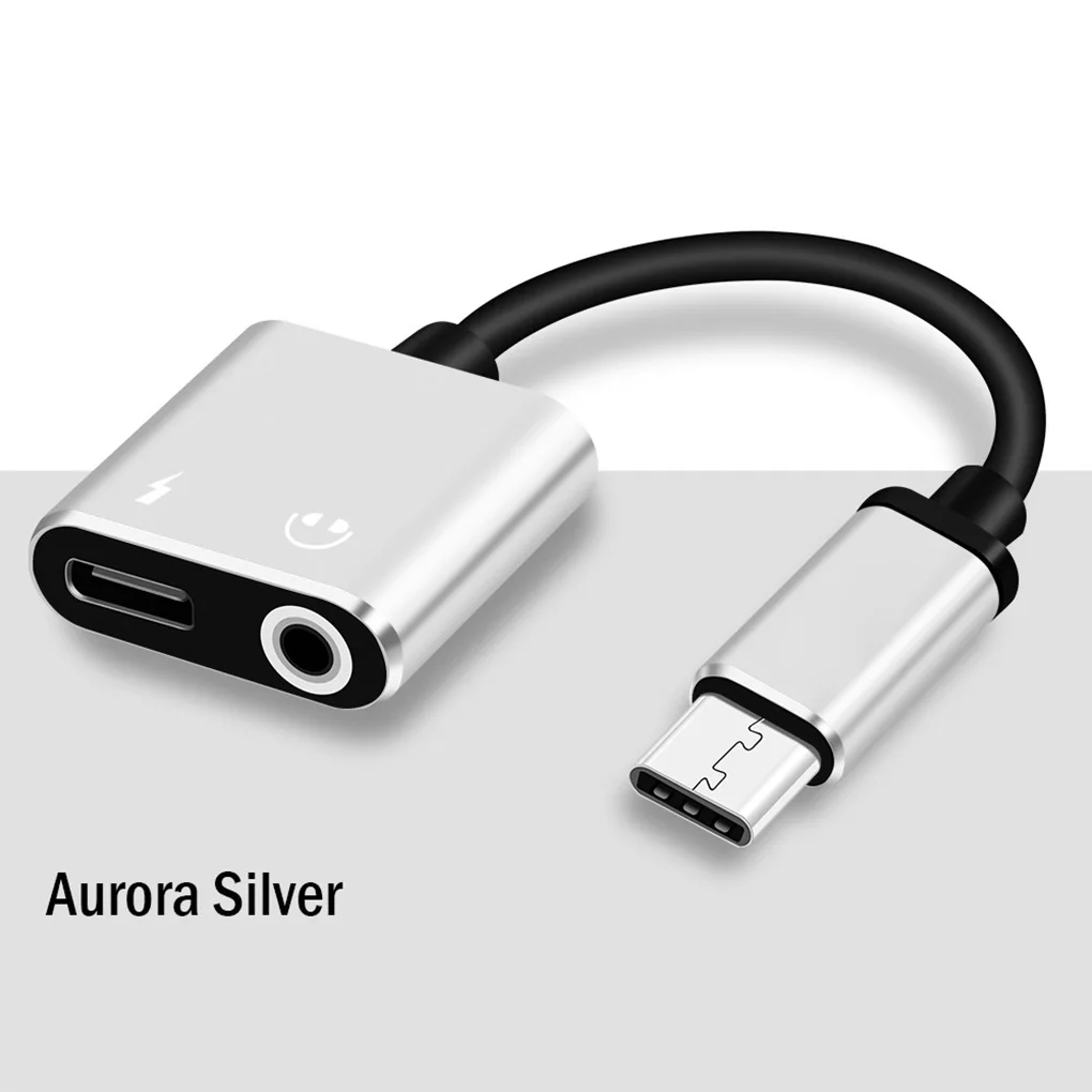 

2 in 1 Type C to 3.5mm Jack Earphone Charging Converter USB Type-C Audio Adapter Replacement for Huawei Mate 20 Pro