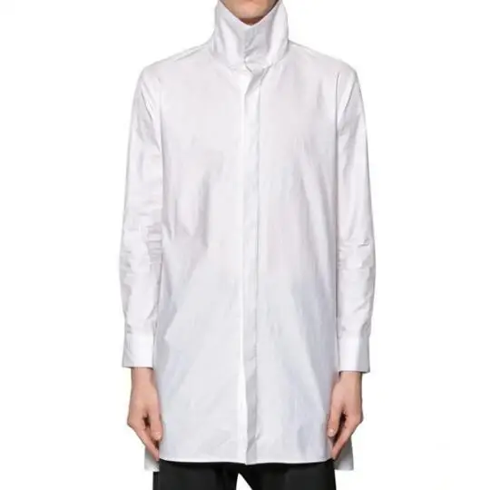 Мужская модная Повседневная рубашка с длинными рукавами и воротником