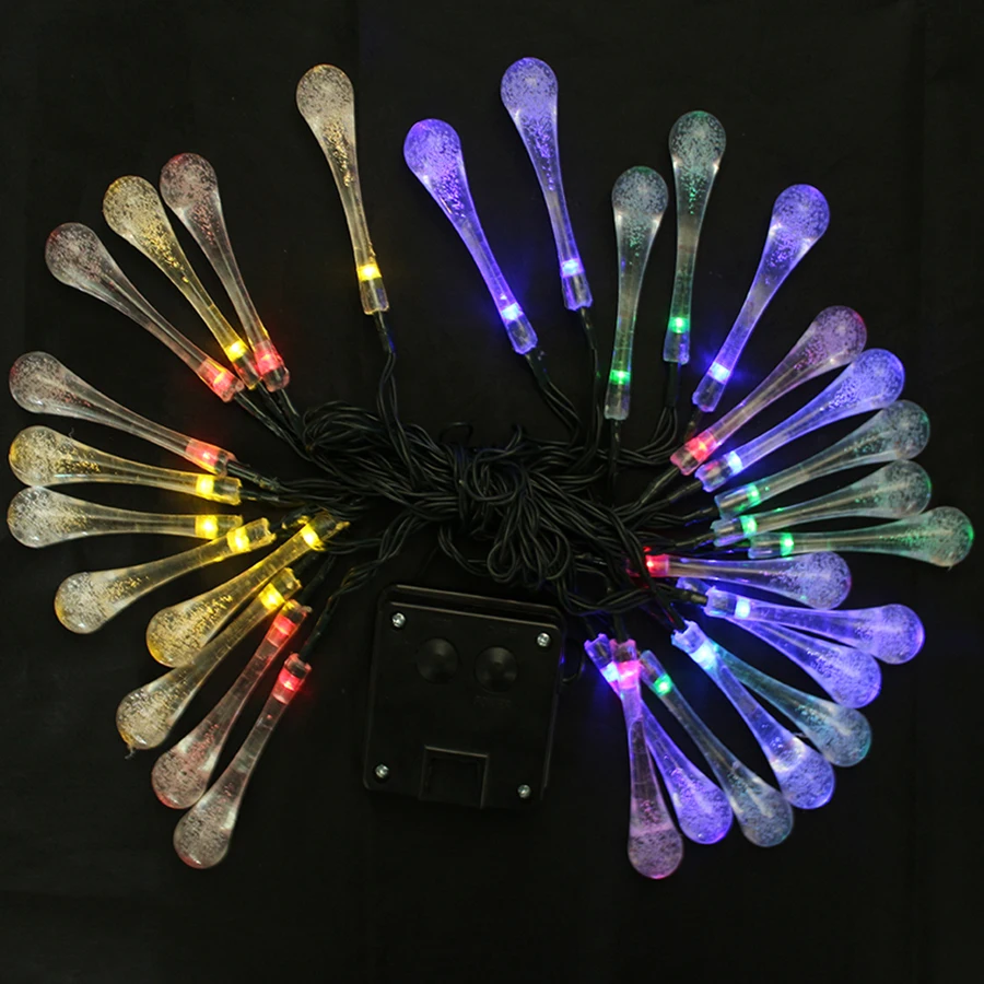 Уличная гирсветильник на солнечной батарее 5 м 20 светодиодов в виде сосулек