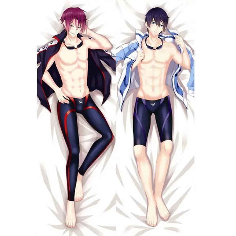 Новый японский BL мужской Аниме бесплатно! Haruka & Matsuoka RIN Throw Otaku Dakimakura подарки