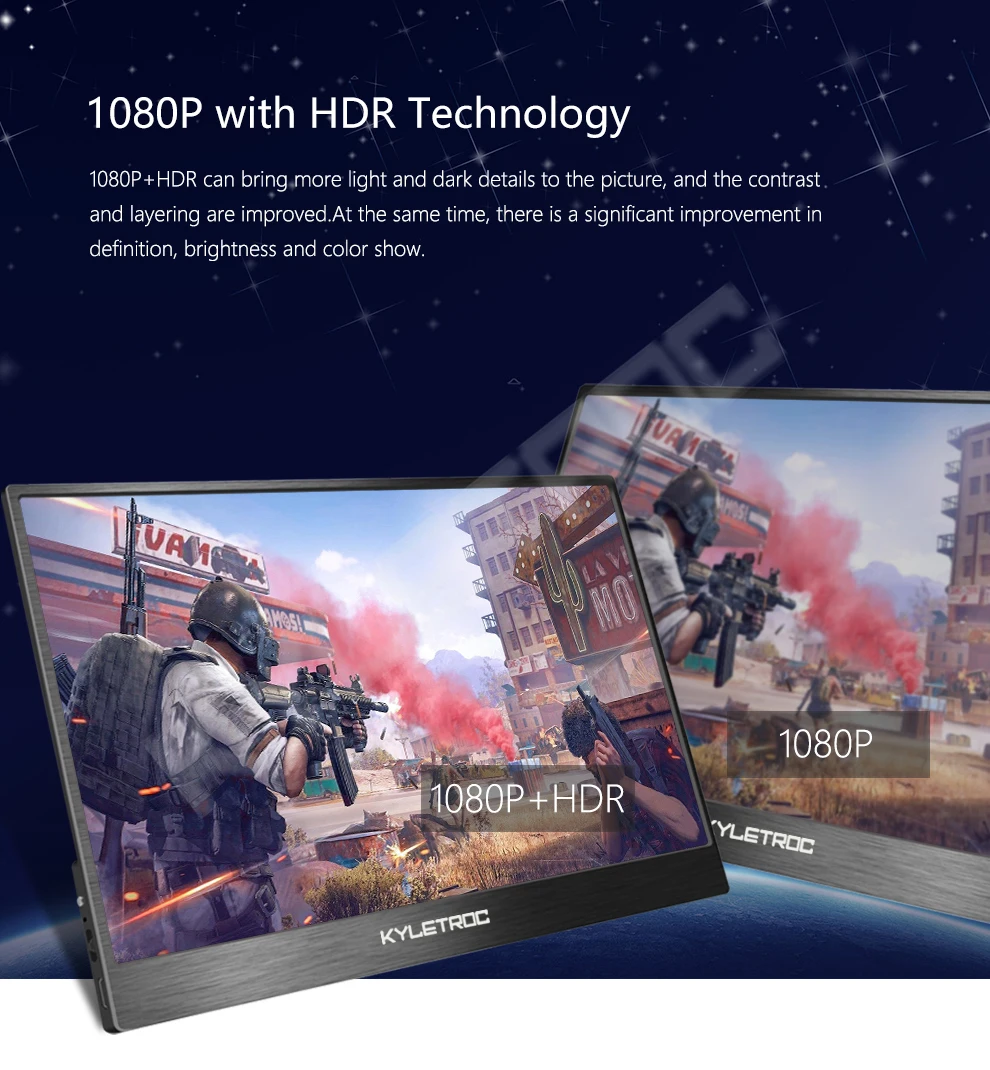 Лидер продаж 13,3 дюймовый монитор HDMI 1080P тип-c светодиодный монитор ПК для PS4/xbox/Switch/PC/Android новое поступление