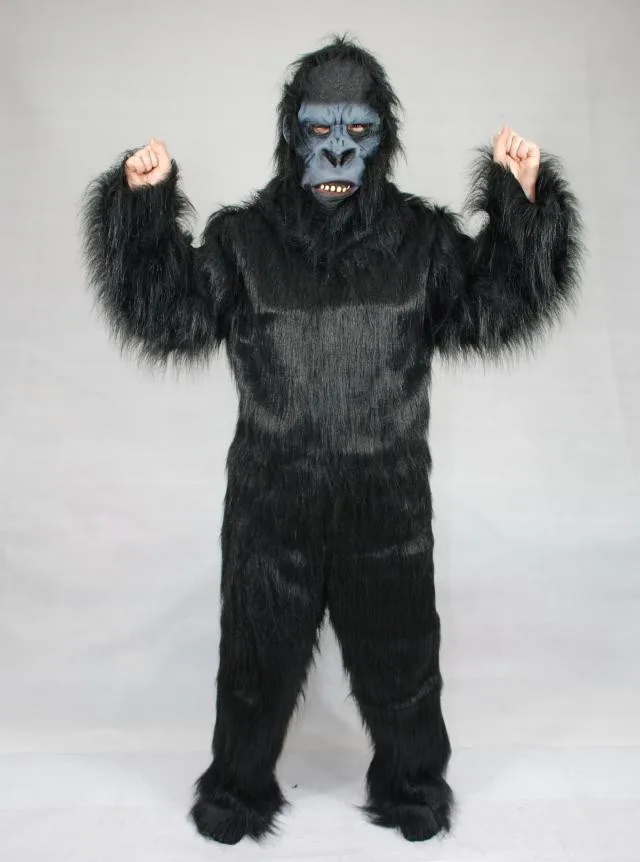 Высокое качество Взрослый шимпанзе Горилла Забавное платье Хэллоуин Вечеринка