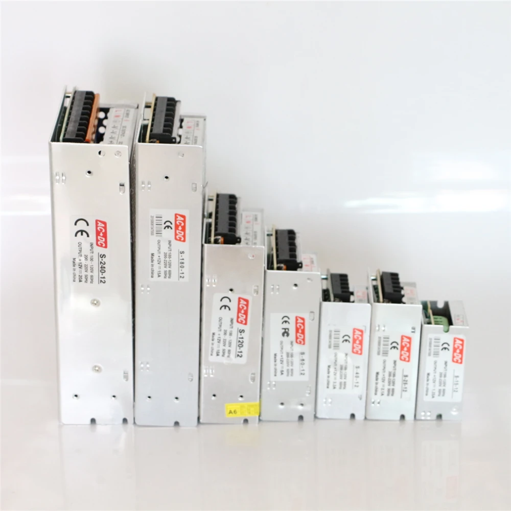 Адаптер питания для светодиодных лент и систем видеонаблюдения 12 В 220