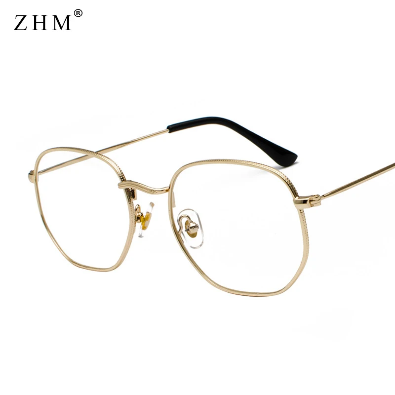 Vintage Sunglasses Men Square Metal Frame Sunglasses Pilot Mirror Classic Retro Sun Glasses Women Luxury Summer Eyewear - Цвет линз: Gold Clear